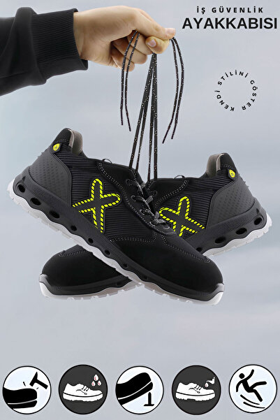 Badem10 İş Güvenliği Güvenlik Ayakkabısı Çelik Demir Burunlu Süet Deri Inşaat...