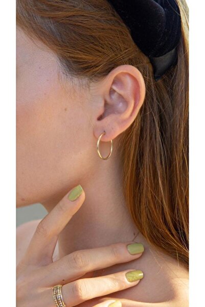 Tufanlar Kuyumculuk İnce Halka Küpe 2 Cm