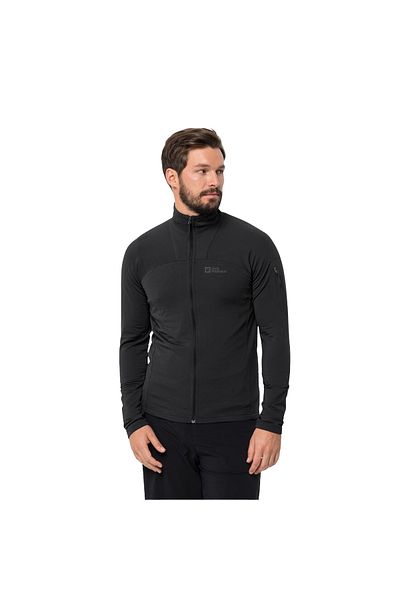 Jack Wolfskin Men's Fleece Jacket Prelight Fz Black