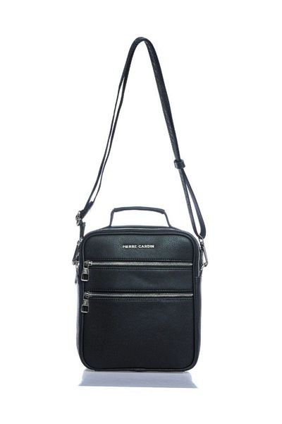 Pierre Cardin Black Unisex Messenger Bag 01pc001171-f