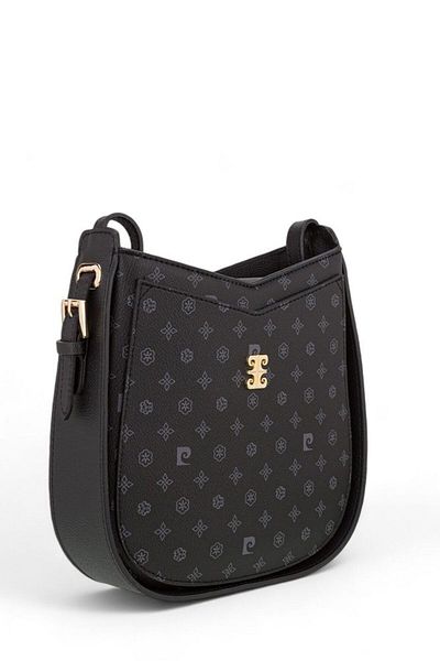 Pierre Cardin Monogram Μαύρη γυναικεία τσάντα χιαστί 05PC24Y535-MN