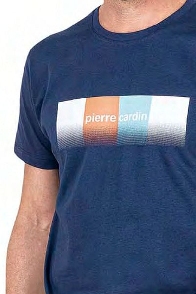 Pierre Cardin 6043 Ανδρικό κοντομάνικο χτενισμένο βαμβακερό σετ πιτζάμα-λουλακί
