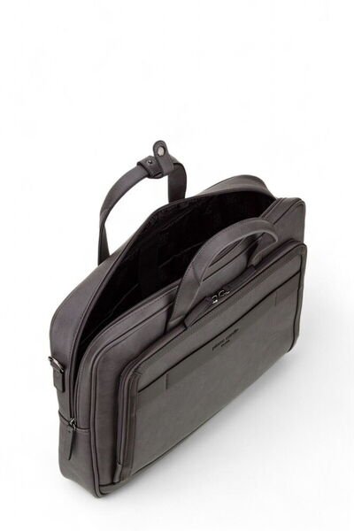 Pierre Cardin حقيبة كمبيوتر محمول وحقيبة عمل باللون الرمادي للجنسين 01PC00111