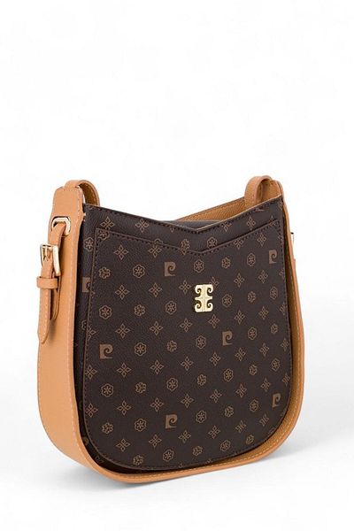 Pierre Cardin Monogram Καφέ γυναικεία τσάντα χιαστί 05pc24y535-mn