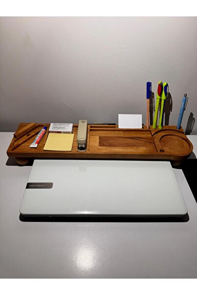 AR&MA WOOD Ahşap Masa Üstü Organizer Şarj Yerli Telefon Standı Kalemlik