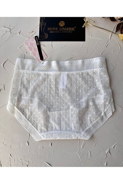 İntive Lingerie Lily Baby plasă din bumbac cu buline, transparentă, elastică, talie normală, importată, elegantă, bato/Slip-2827