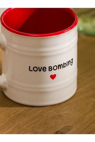 LC Waikiki Lcw Home White Letter Printed Ceramic Mug - Valentine's Day