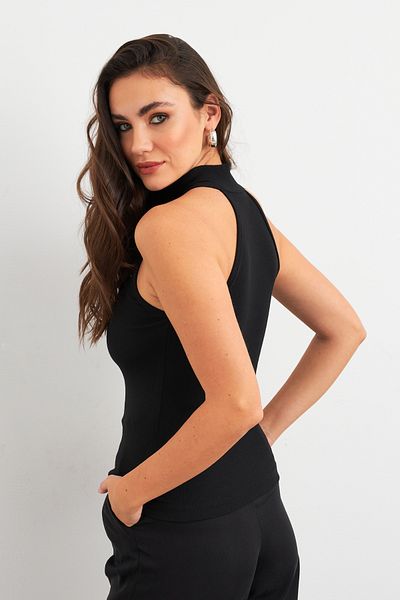 Cool & Sexy Női fekete kiegészítő ablakos felső EY3028