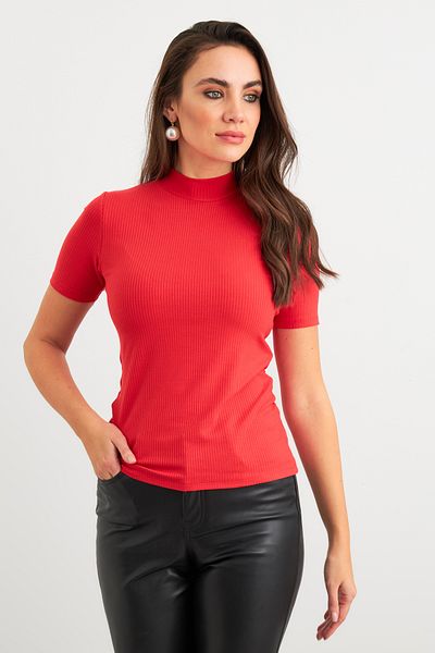Cool & Sexy Red Basic Women's Blouse - Ayd404