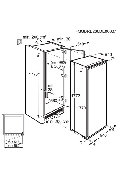 Electrolux KUT6NE18S Ankastre No Frost 60 cm Derin Dondurucu