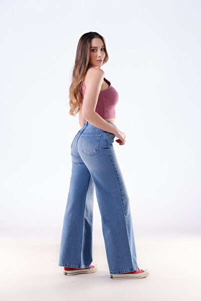 Novita Mavi Geniş Wideleg  Jeans NOV25JE0003