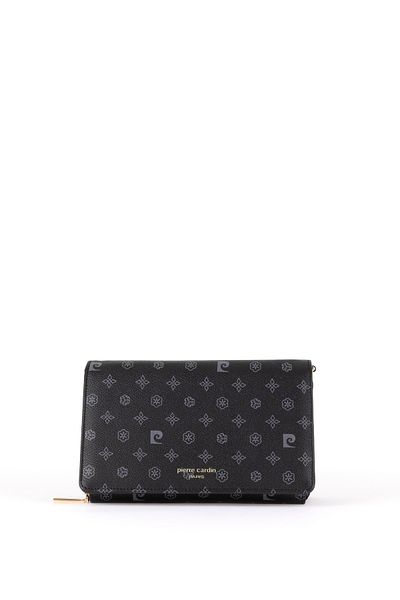Pierre Cardin Geantă de umăr încrucișată pentru femei Monogram neagră 05PC24K1707