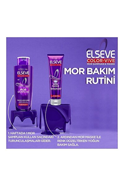 ELSEVE Color-vive Purple Maske Turunculaşma Karşıtı Mor Maske 150 Ml