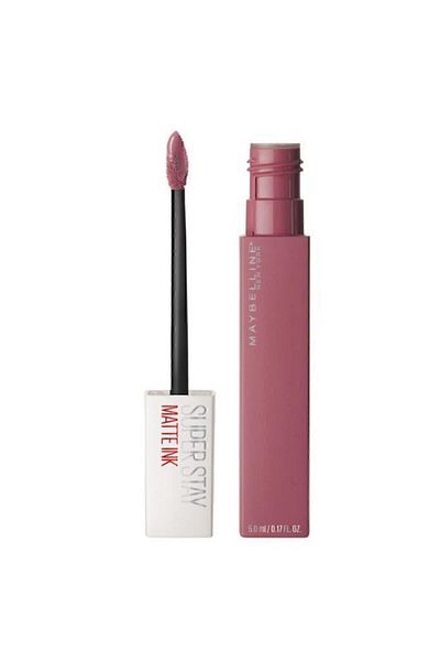Maybelline New York أحمر شفاه سائل غير لامع من سوبر ستاي - 15 عاشق - وردي