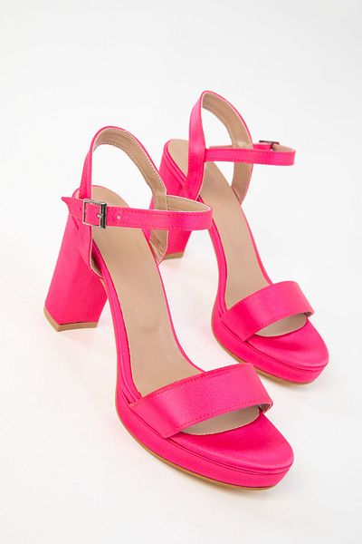 SOHO Damen-Schuhe mit Absatz aus Satin in Fuchsia – 20173