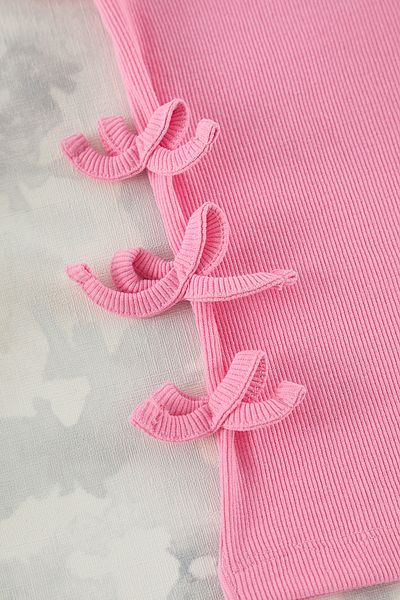 TRENDYOLKIDS Růžové pletené tričko - Tkdss25Ts00048