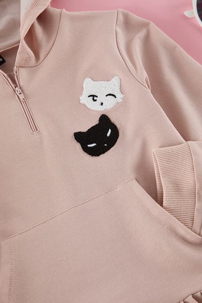 TRENDYOLKIDS Pudr Regular Animal Pletené šaty Tkdaw25El00014