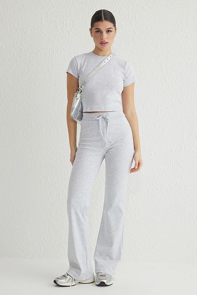 Trendyol Collection Szürke melange testhez illeszkedő, rugalmas öv