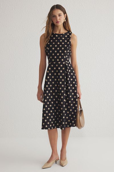 Trendyol Collection Černá*001 Plain Midi Woven Dress Twoss20El0980
