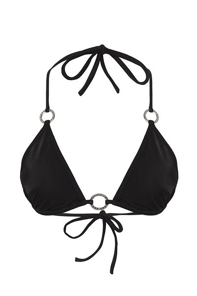 Trendyol Collection Schwarzes Bikinioberteil mit Dreieckszubehör TBESS25BU00019