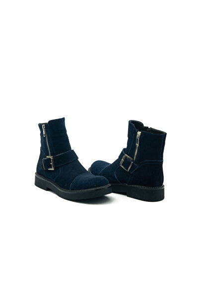 SAST HAKİKİ DERİ SİYAH NUBUK  BOT