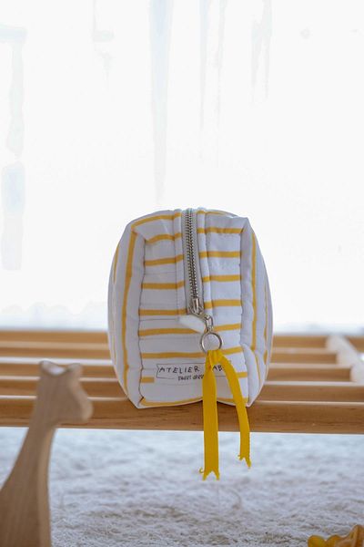 Atelier Babbi Yellow Striped Large Care Bag