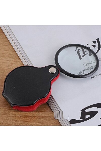 Skygo Mini 5X-50Mm Magnifying Glass - Portable Optical Lens, Foldable Leather Coating Xx1051