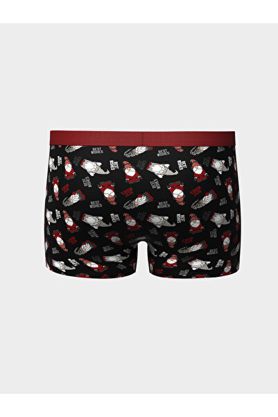 LC Waikiki Herren-Boxershorts mit Standardform und Neujahrsmotiv, 2er-Pack