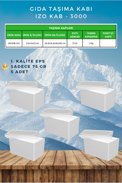 KAR-YAPI Strafor Köpük (eps) 5 X 3000 Gr - Soğuk Zincir Gıda Taşıma Kolisi (y...