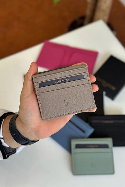 La La'Graccio Paris Поставка за карти La'Graccio Paris Unisex Balia от естествена кожа Матирана норка