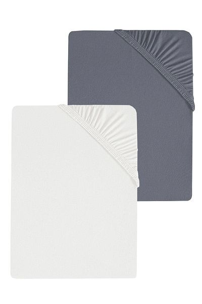 COTENCONCEPT قطعتين ملاءة سرير مفردة من القطن العادي مقاس 80 × 200 × 30 سم من القطن الممشط المرن