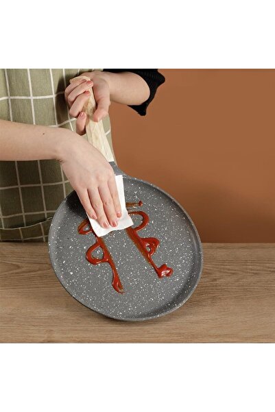 SKY TOUCH SKY-TOUCH 28CM Nonstick Skillets: Granite Coating Crepe Pan Tawa with Stay-Cool Handle PTFE & PFOA F