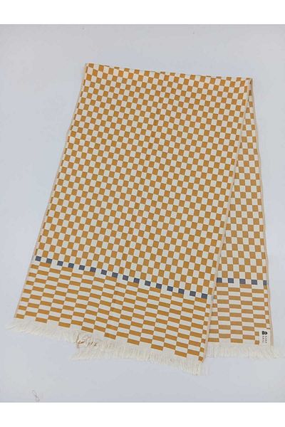 KARAKRAL Checkerboard Patterned Jacquard Shawl 65X220 cm