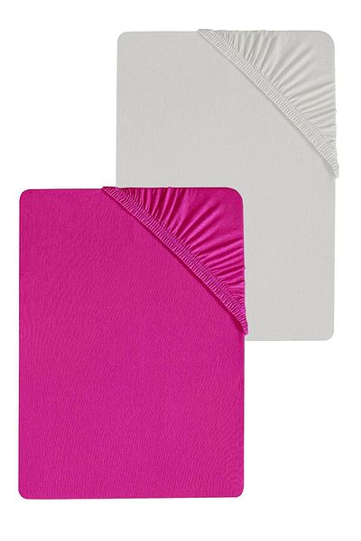 COTENCONCEPT 2 Plain Cotton Single Sheets 120 X 200 X 30 cm Elastic Combed Cotton Sheets