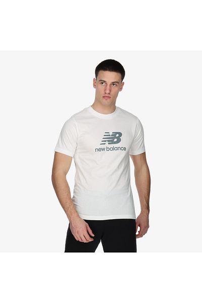 New Balance Tričko Sport Essentials Logo - BÍLÉ S/S Top