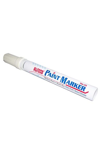Alteco White Paint Marker Indelible Writing Rubber Metal Pen