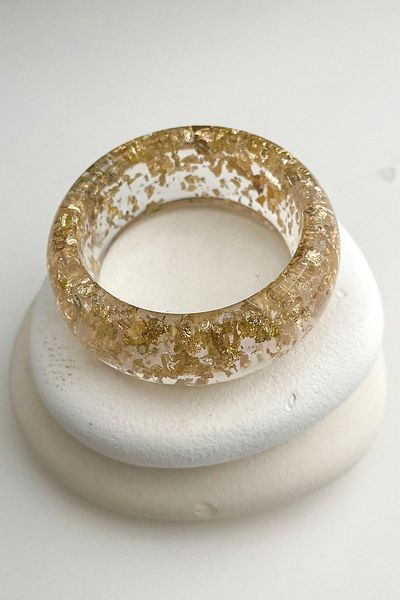 Modex Yellow Gilt Detailed Handcuff Bracelet (6.5cm)