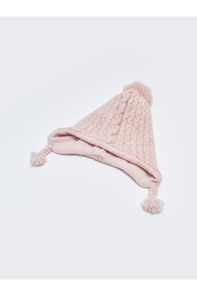 LC Waikiki Girl's Knitwear Beret with Self Patterned Ears