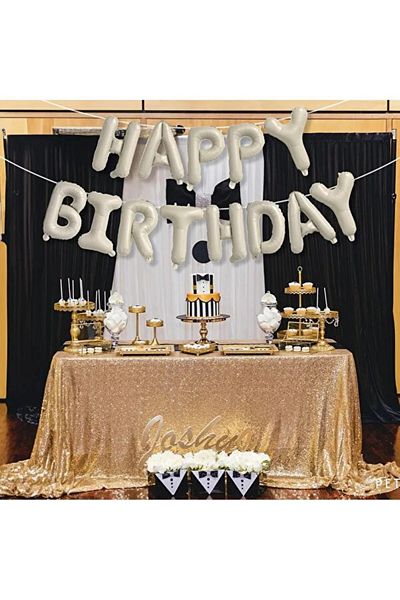 aşkın concept Cream Color Happy Birthday Foil Balloon Set 36 cm 1 Piece Birthday Party Balloon