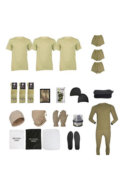 Şimşekoğlu Askeri Malzeme 3-Piece Winter Beginner Complaced Soldier Set, Winter Military Material Package, Soldier Supplies