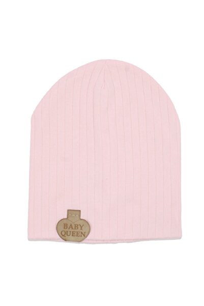 bebegen قبعة بيبي كوين مطرزة باللون الوردي للفتيات الصغيرات