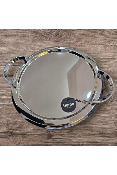 KÜBRAHOME'S Tiamo Round Steel Serving Tray
