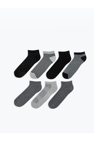 LC Waikiki Set mit 7 gemusterten Booties-Socken für Herren