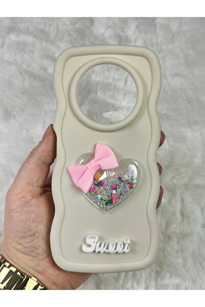 Vip Case Xiaomi Redmi A3 (2024) Colorful Heart Ribbon Detailed Glittery Wavy Sweety Case