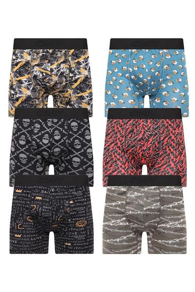 CNT Ανδρικά 6 τεμάχια βαμβακερά Lycra Boxers υψηλής ποιότητας σε ειδικό κουτί