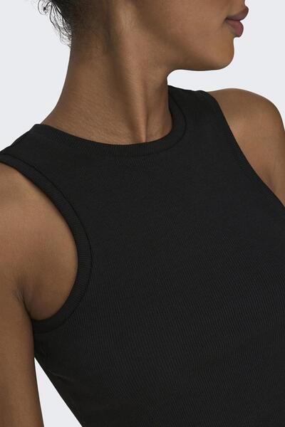 ONLY Onlvilma S/L Cropped Tank Top Jrs Noos 15282771 Black