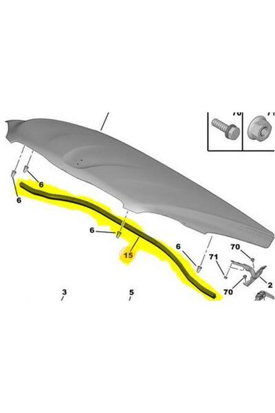 Orjinal Citroen C-Elysee Ön Kaput Fitili (2012-2016) 1.2 VTI, 1.6 HDI, 1.6 VTI 9675555980