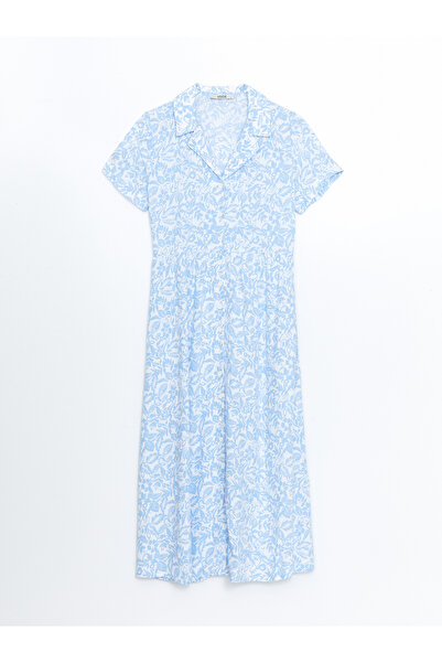 LC Waikiki Květinové dámské košilové šaty