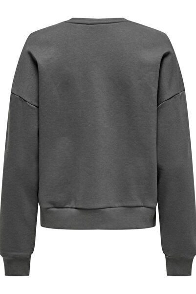 ONLY ONLJOLANA Блуза с блестящ деколте и дълъг ръкав Gri 15304729