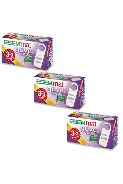 Genel Markalar Mat Güve Stop (3 Askı + 3 Çekmece) 3 Lü Set 80